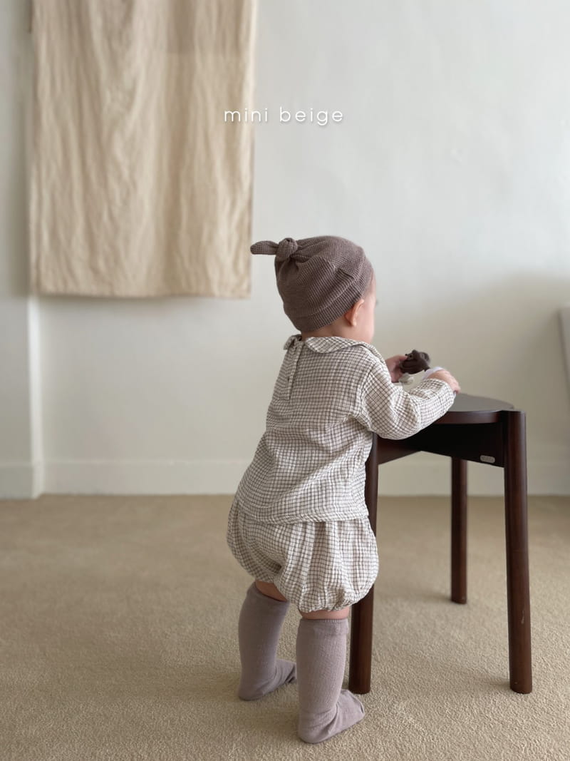 THE BEIGE - Korean Children Fashion - #Kfashion4kids - Double Check Top Bloomer Set - 7