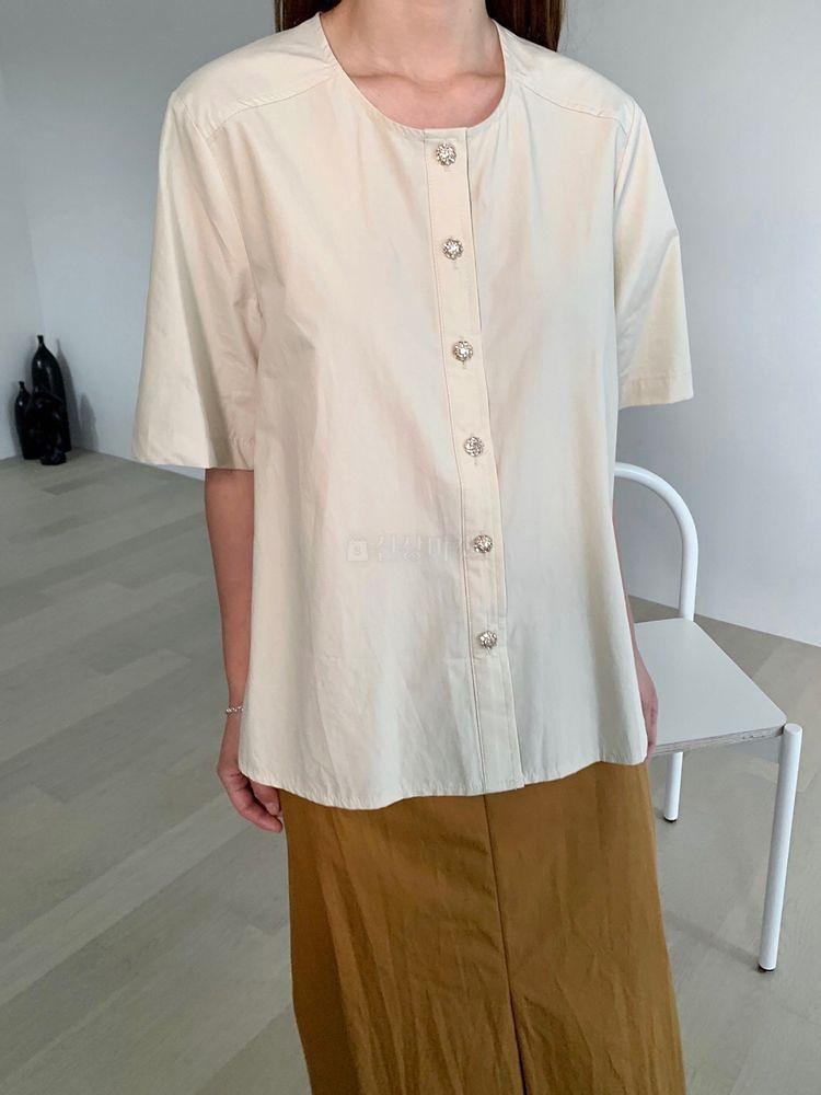UERE - Korean Children Fashion - #Kfashion4kids - Jewel Button Blouse - 3