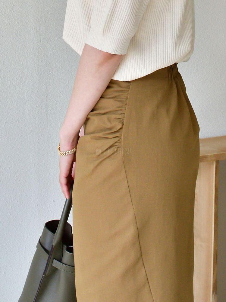 UERE - Korean Children Fashion - #Kfashion4kids - Slit Shirring Skirt - 2
