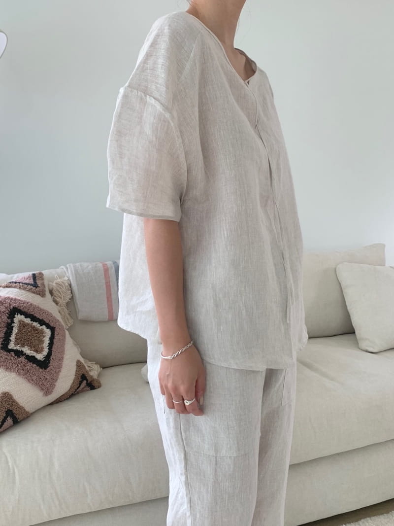 UERE - Korean Children Fashion - #Kfashion4kids - Two-way Linen Blouse
