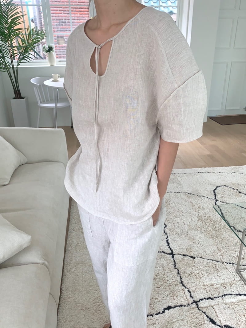 UERE - Korean Children Fashion - #Kfashion4kids - Two-way Linen Blouse - 3