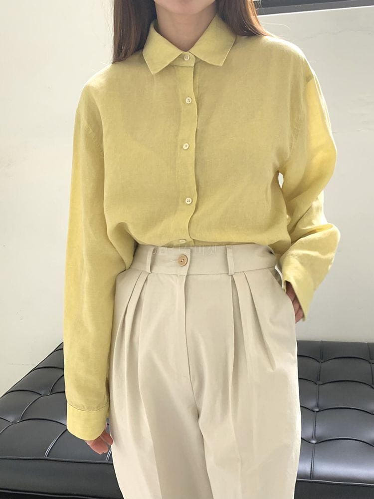 UERE - Korean Children Fashion - #Kfashion4kids - Chic Linen Shirt - 2