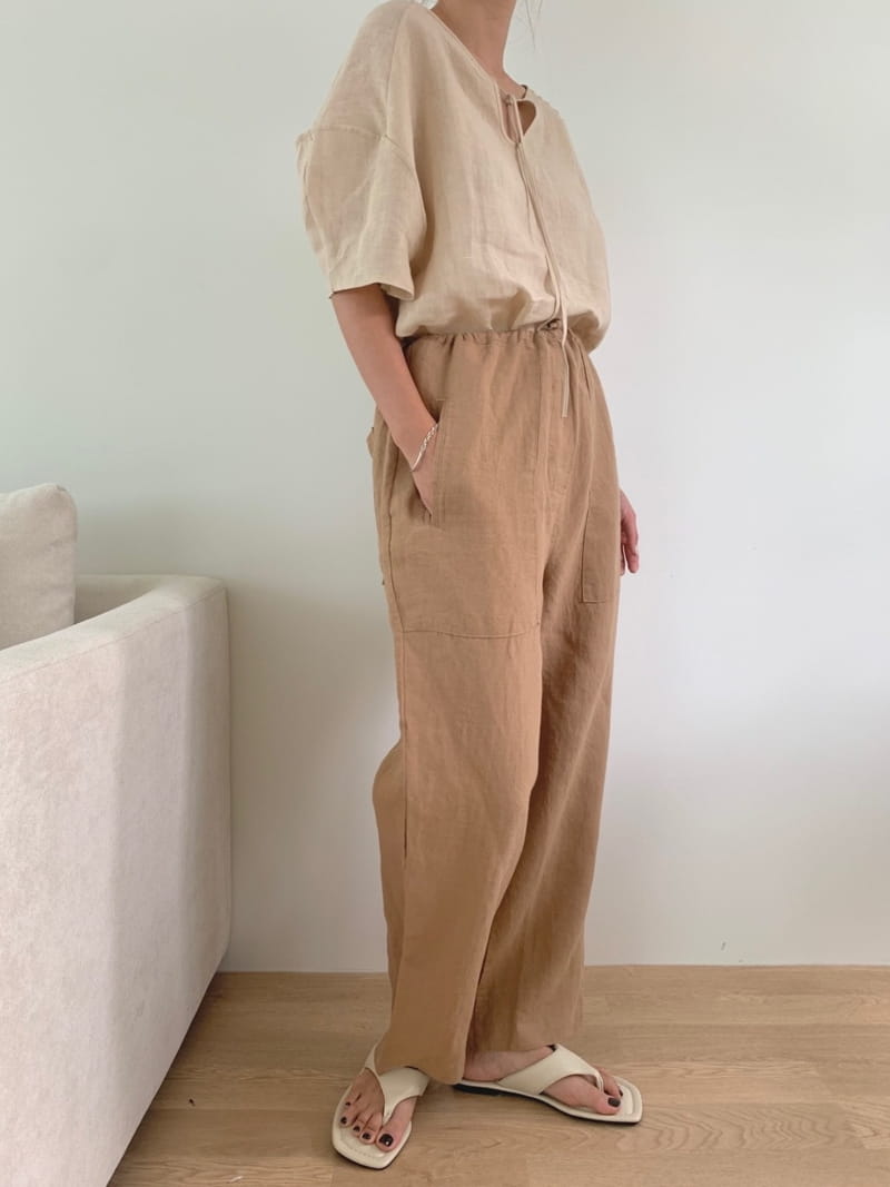 UERE - Korean Children Fashion - #Kfashion4kids - Linen Pocket Pants - 2