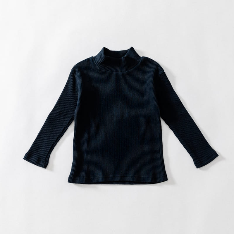 U&I - Korean Children Fashion - #Kfashion4kids - Rib Half Turtleneck Tee - 6