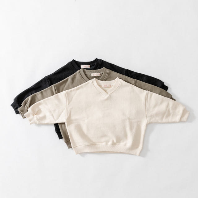 U&I - Korean Children Fashion - #Kfashion4kids - V-neck Sweatshirt
