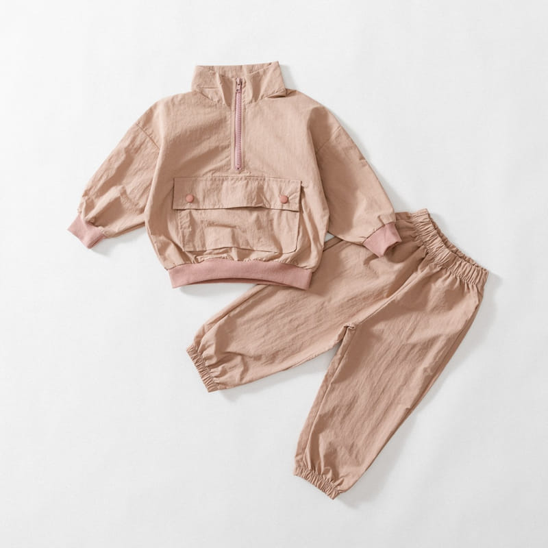 U&I - Korean Children Fashion - #Kfashion4kids - Kangaroo Zip-up Set - 5