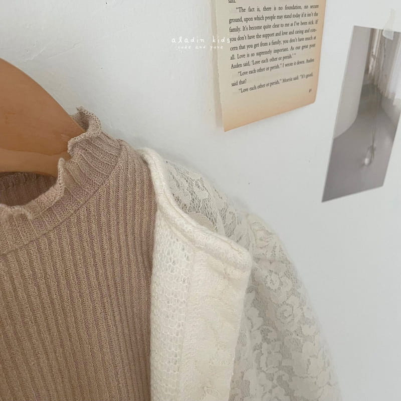 ALADIN - Korean Children Fashion - #Kfashion4kids - Lace Knit Cardigan - 3