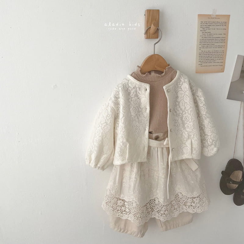 ALADIN - Korean Children Fashion - #Kfashion4kids - Lace Knit Cardigan - 4
