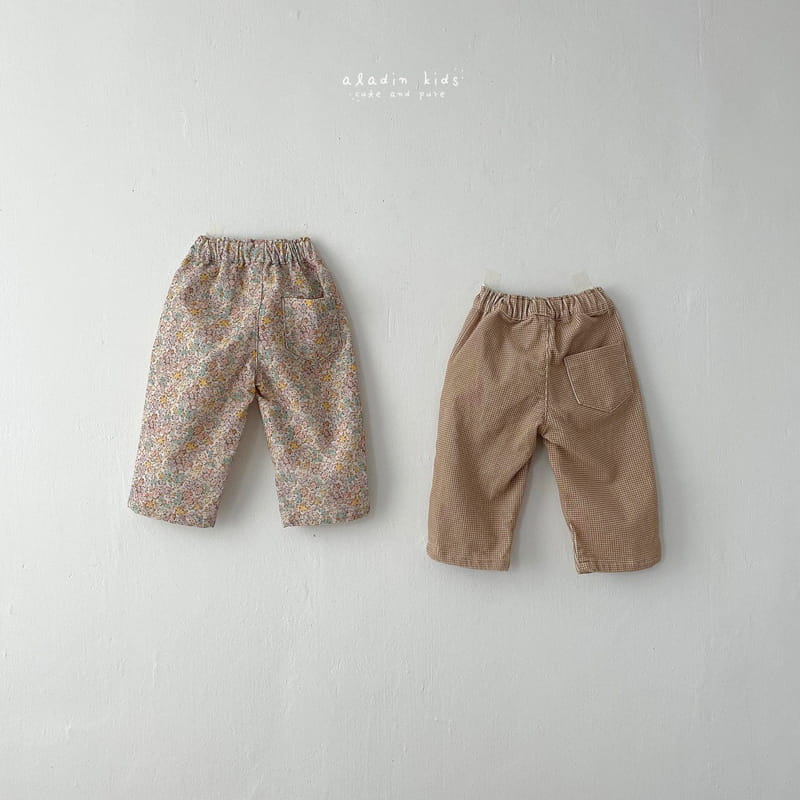ALADIN - Korean Children Fashion - #Kfashion4kids - Flower Check Pants