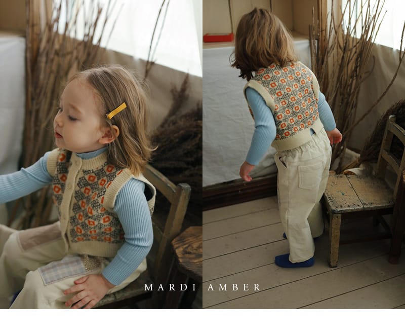 AMBER - Korean Children Fashion - #Kfashion4kids - Marron Vest
