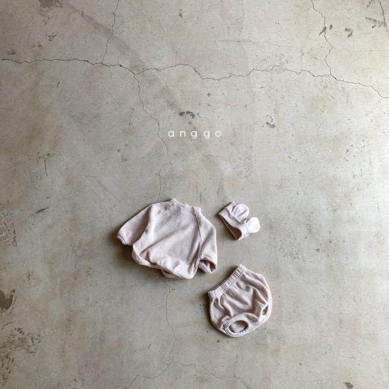 ANGGO - Korean Children Fashion - #Kfashion4kids - Bebe Croissant Top Bottom Set - 8