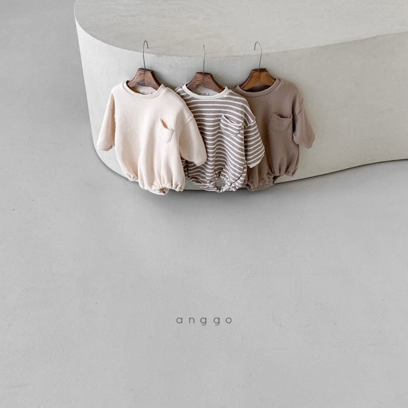 ANGGO - Korean Children Fashion - #Kfashion4kids - Bebe Café Latte Bodysuit - 2