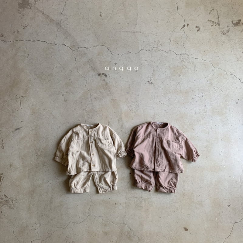 ANGGO - Korean Children Fashion - #Kfashion4kids - Aki Top Bottom Set - 3