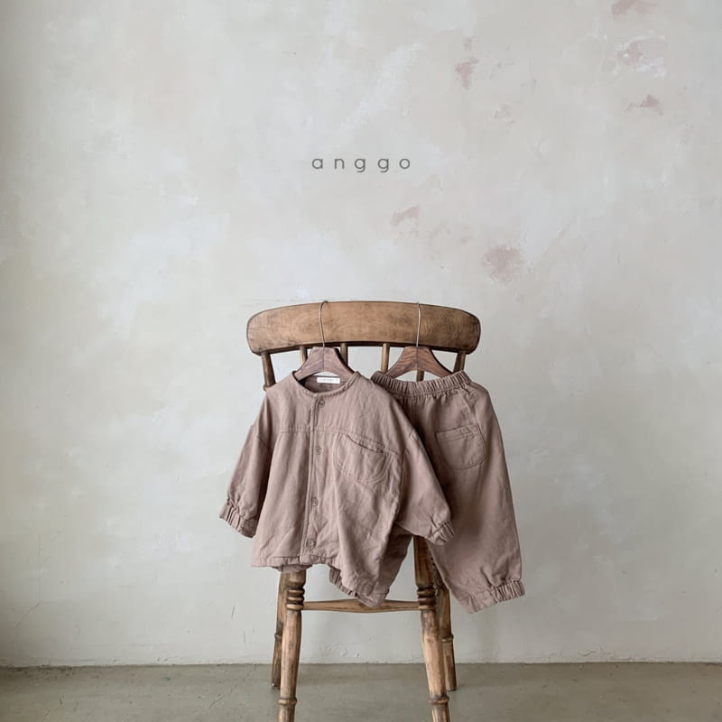 ANGGO - Korean Children Fashion - #Kfashion4kids - Aki Top Bottom Set - 4