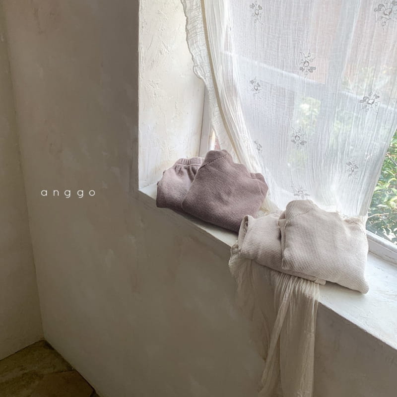 ANGGO - Korean Children Fashion - #Kfashion4kids - Croissant Top Bottom Set - 4