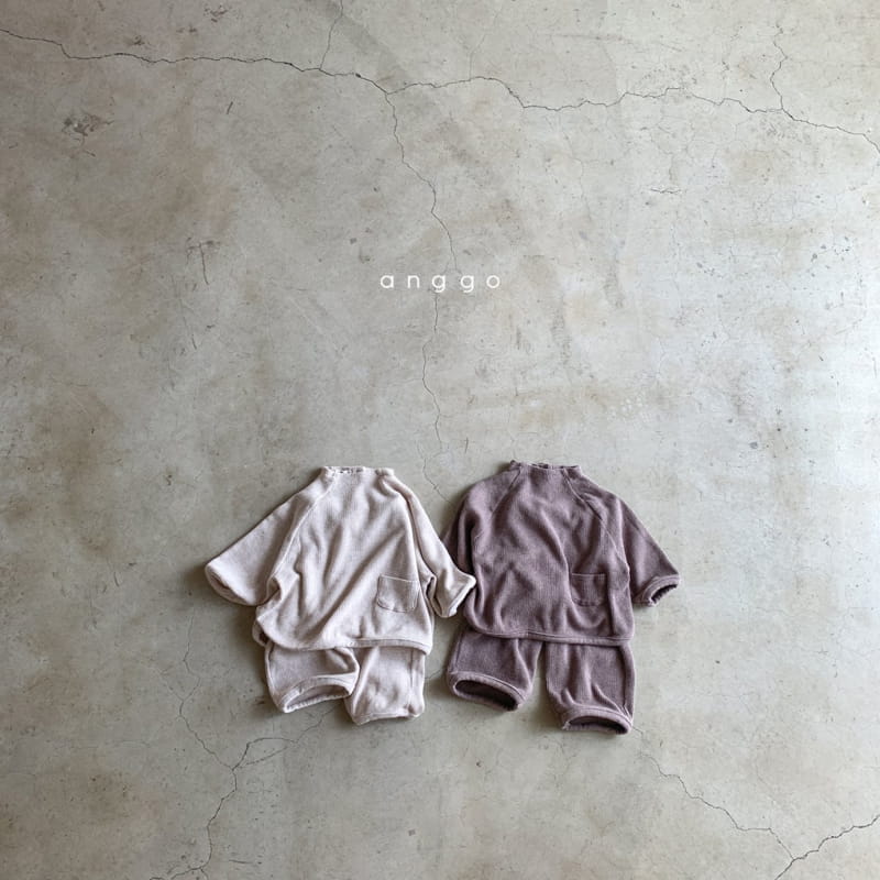 ANGGO - Korean Children Fashion - #Kfashion4kids - Croissant Top Bottom Set - 6