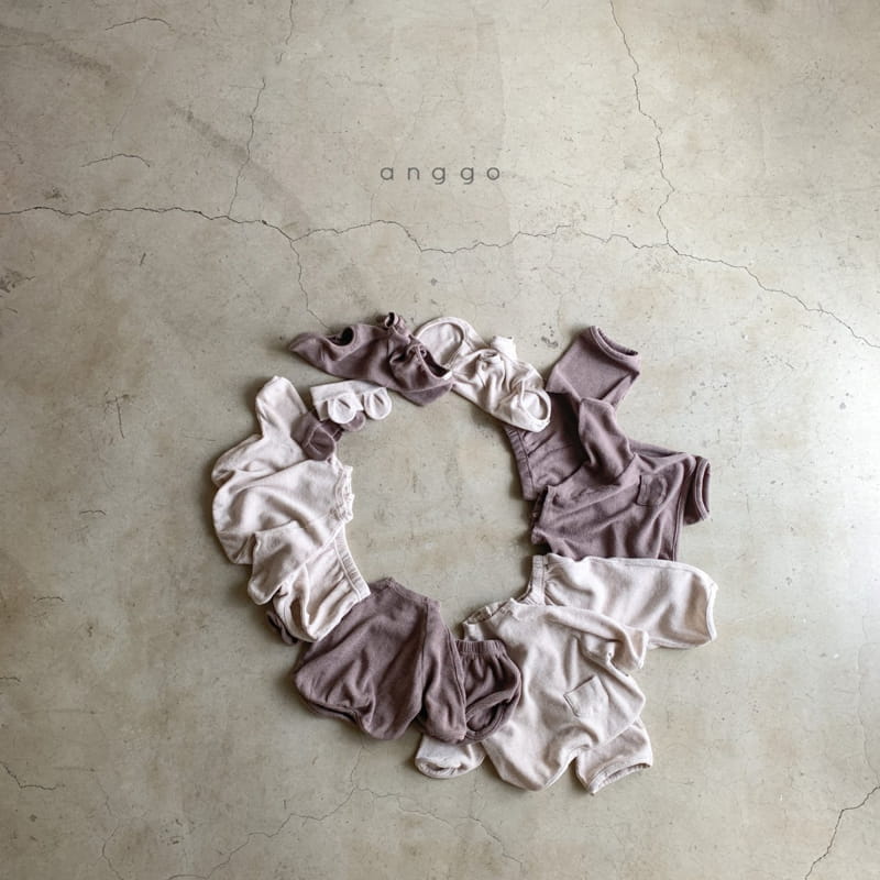 ANGGO - Korean Children Fashion - #Kfashion4kids - Croissant Top Bottom Set - 7