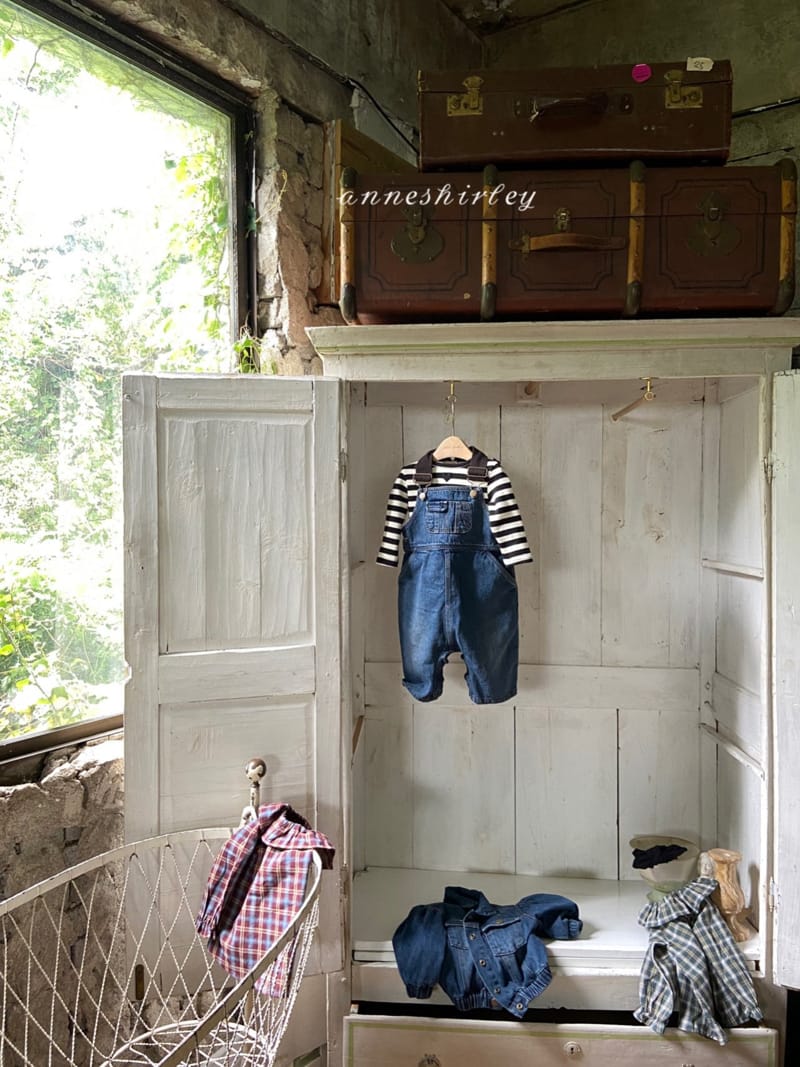ANNE SHIRLEY - Korean Children Fashion - #Kfashion4kids - Vintage Denim Dungarees Bodysuit