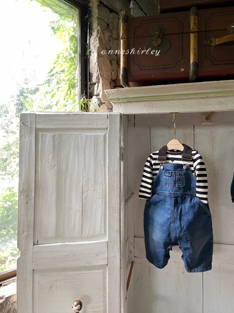 ANNE SHIRLEY - Korean Children Fashion - #Kfashion4kids - Vintage Denim Dungarees Bodysuit - 10