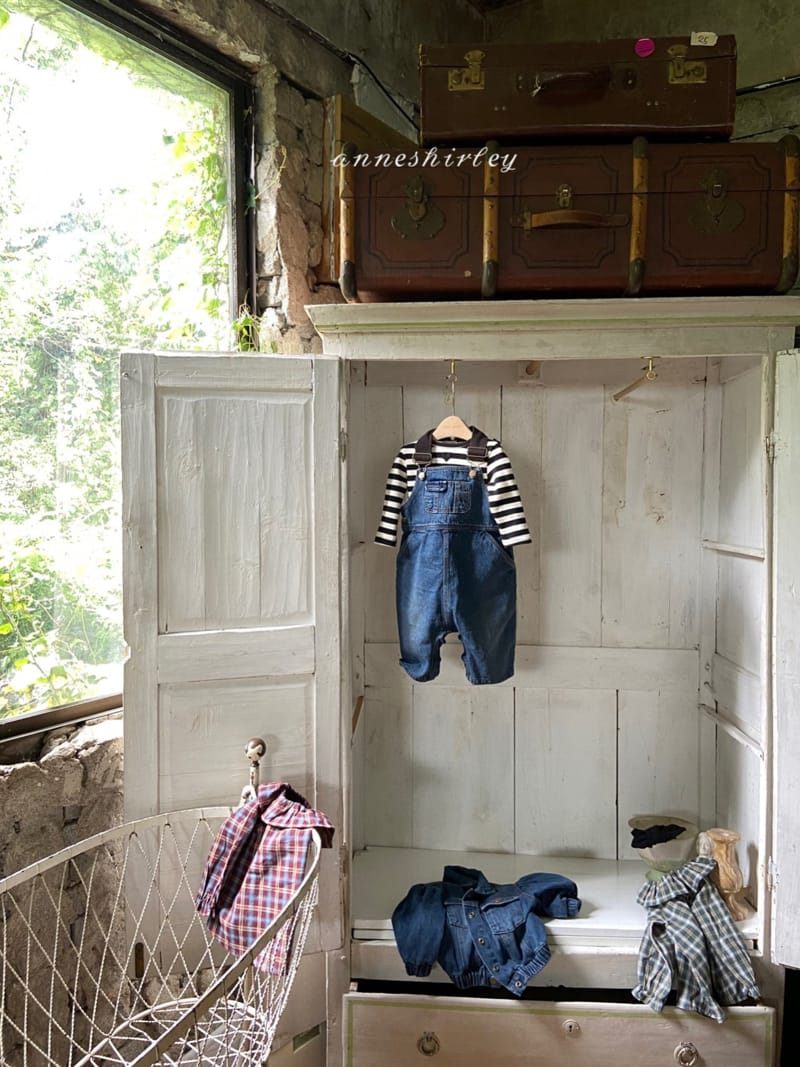ANNE SHIRLEY - Korean Children Fashion - #Kfashion4kids - Vintage Denim Dungarees Bodysuit - 2