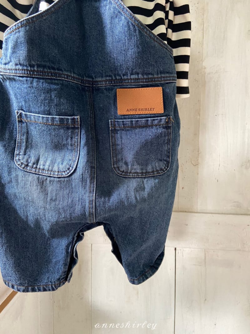 ANNE SHIRLEY - Korean Children Fashion - #Kfashion4kids - Vintage Denim Dungarees Bodysuit - 3