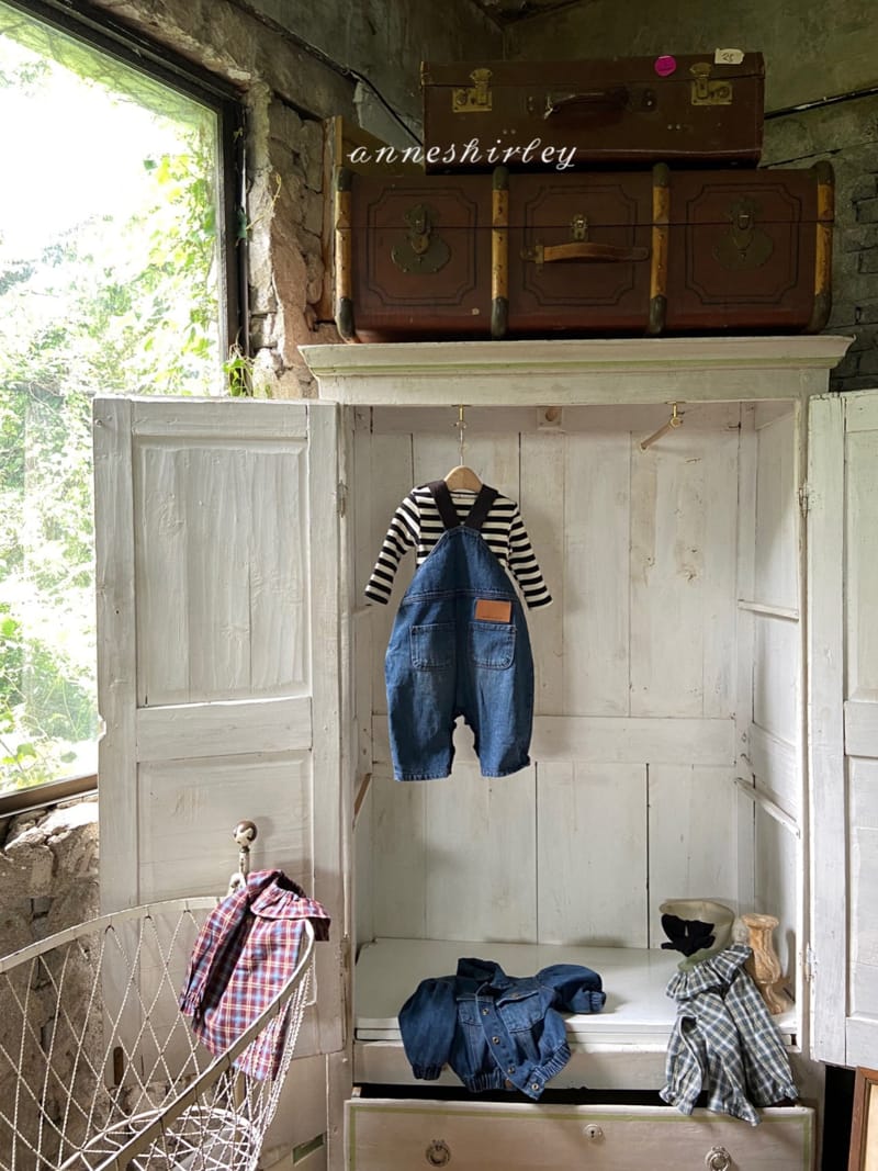 ANNE SHIRLEY - Korean Children Fashion - #Kfashion4kids - Vintage Denim Dungarees Bodysuit - 5