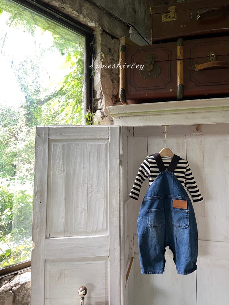 ANNE SHIRLEY - Korean Children Fashion - #Kfashion4kids - Vintage Denim Dungarees Bodysuit - 6
