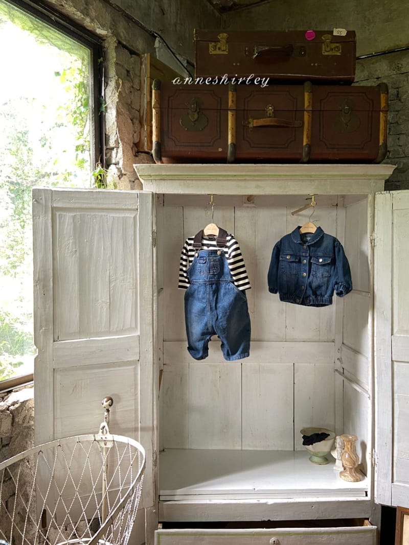 ANNE SHIRLEY - Korean Children Fashion - #Kfashion4kids - Vintage Denim Dungarees Bodysuit - 8