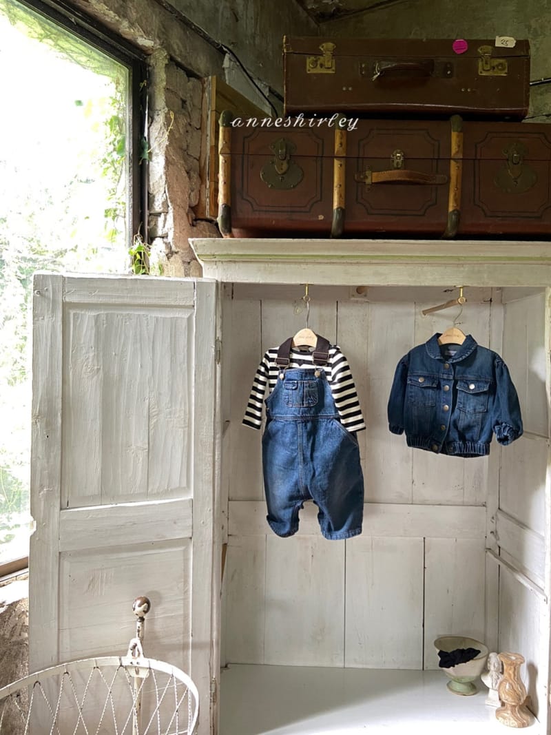 ANNE SHIRLEY - Korean Children Fashion - #Kfashion4kids - Vintage Denim Dungarees Bodysuit - 9