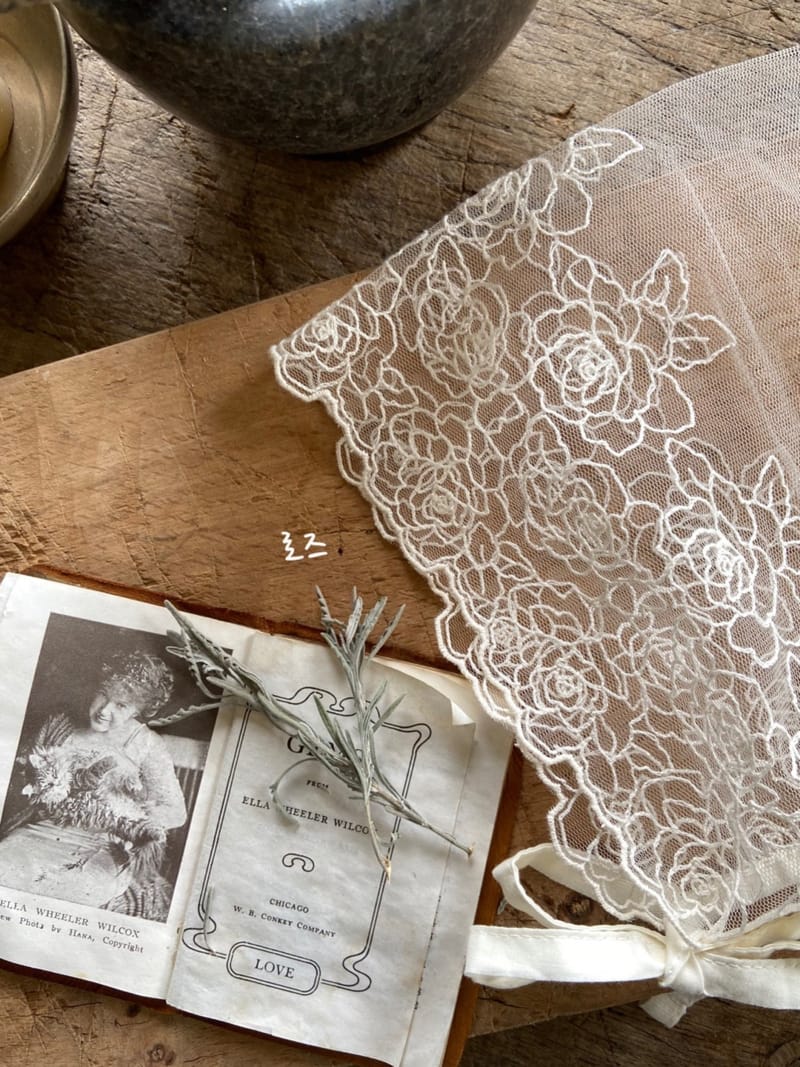 ANNE SHIRLEY - Korean Children Fashion - #Kfashion4kids - Wisper Lace Bonnet - 3