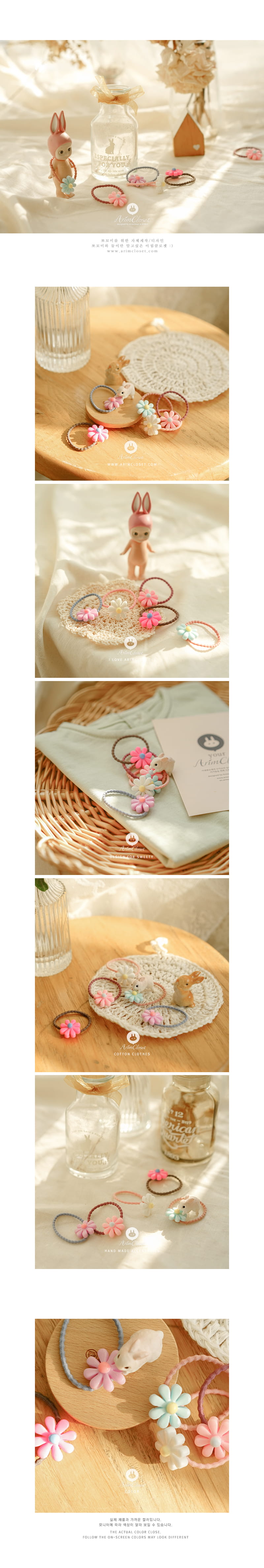ARIM CLOSET - Korean Children Fashion - #Kfashion4kids - Flower Hairring [set of 3] - 2