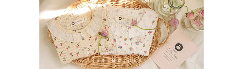 ARIM CLOSET - Korean Children Fashion - #Kfashion4kids - Flower Lace Cardigan Blouse