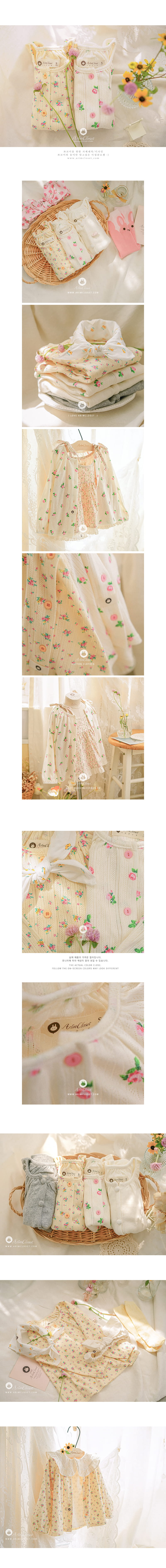 ARIM CLOSET - Korean Children Fashion - #Kfashion4kids - Flower Cotton Cardigan Blouse - 2