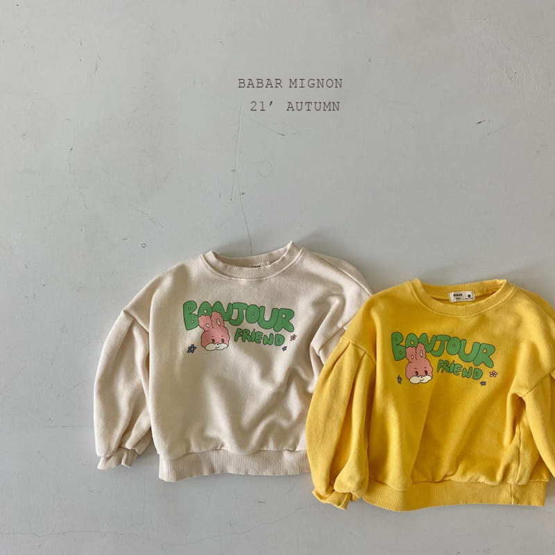 BABAR MIGNON - Korean Children Fashion - #Kfashion4kids - Bon Jour Sweatshirt