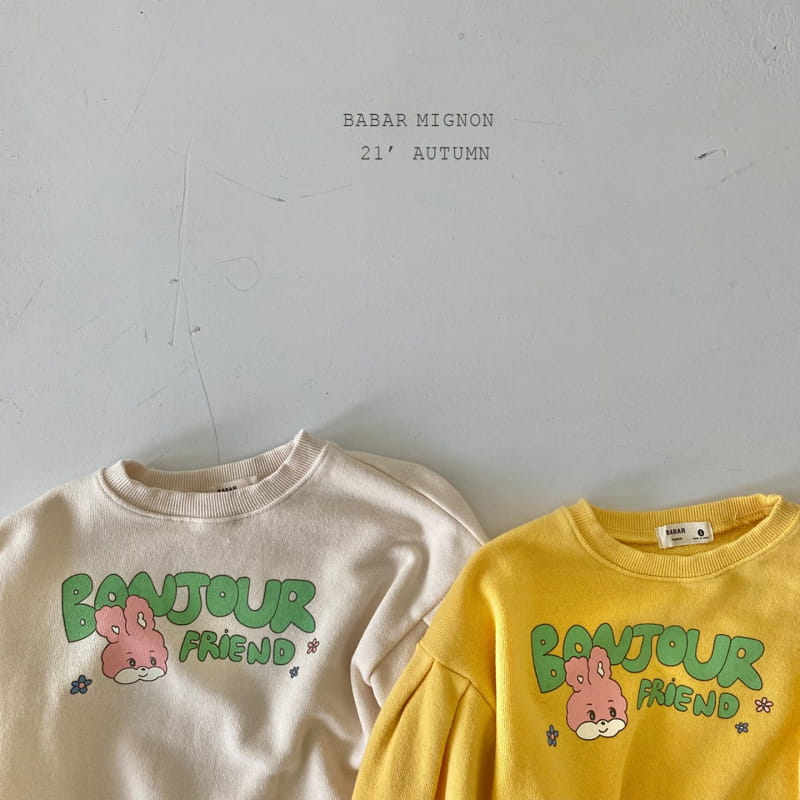 BABAR MIGNON - Korean Children Fashion - #Kfashion4kids - Bon Jour Sweatshirt - 2