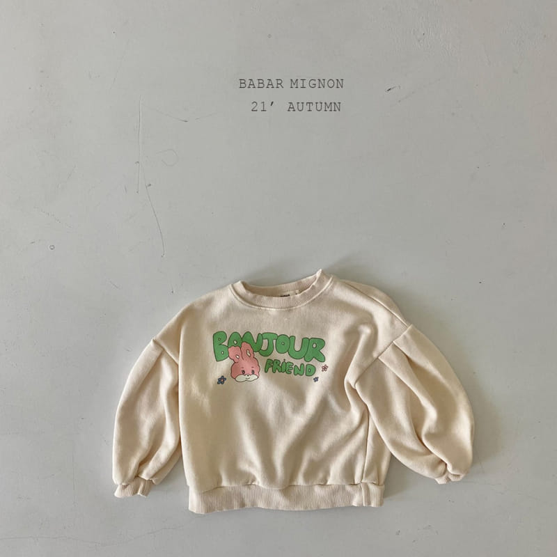 BABAR MIGNON - Korean Children Fashion - #Kfashion4kids - Bon Jour Sweatshirt - 7