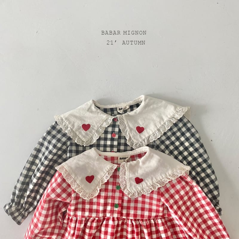 BABAR MIGNON - Korean Children Fashion - #Kfashion4kids - Heart Embroidery One-piece - 3