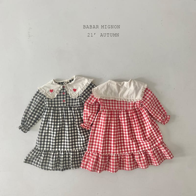 BABAR MIGNON - Korean Children Fashion - #Kfashion4kids - Heart Embroidery One-piece - 4