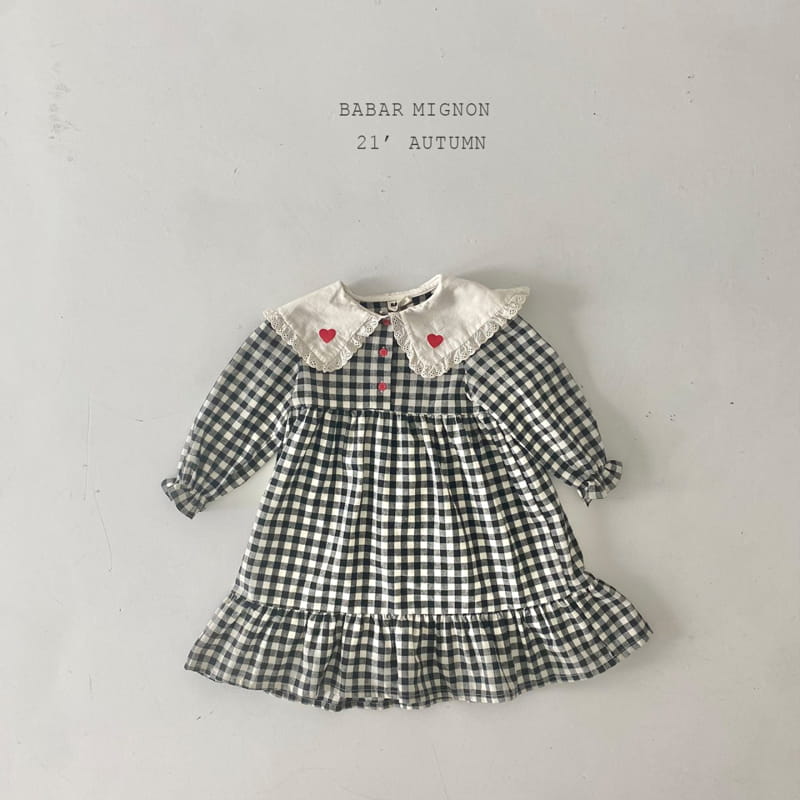 BABAR MIGNON - Korean Children Fashion - #Kfashion4kids - Heart Embroidery One-piece - 6
