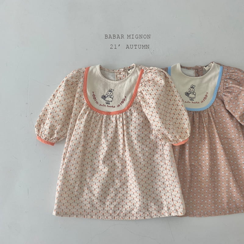 BABAR MIGNON - Korean Children Fashion - #Kfashion4kids - Rabbit Embroidery One-piece