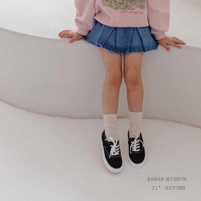 BABAR MIGNON - Korean Children Fashion - #Kfashion4kids - Pleats Denim Skirt - 8