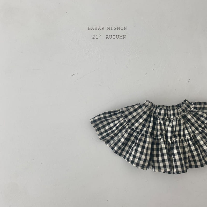 BABAR MIGNON - Korean Children Fashion - #Kfashion4kids - Lovely Check Skirt