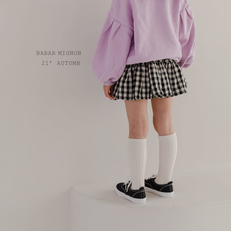 BABAR MIGNON - Korean Children Fashion - #Kfashion4kids - Lovely Check Skirt - 6