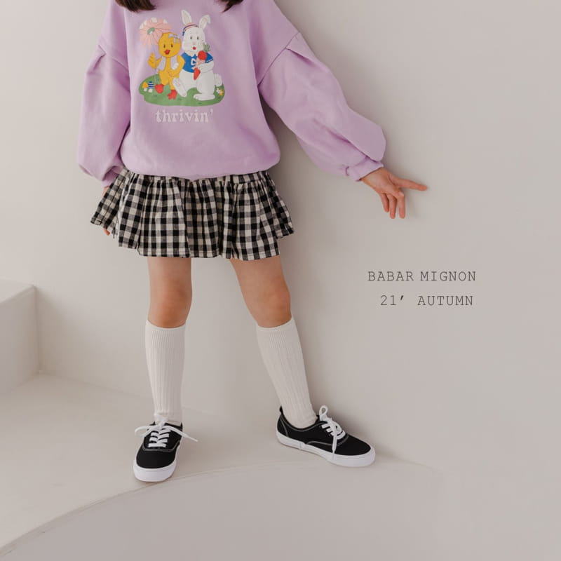 BABAR MIGNON - Korean Children Fashion - #Kfashion4kids - Lovely Check Skirt - 7
