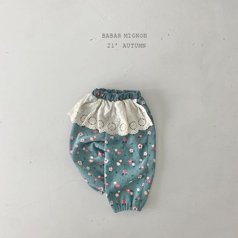 BABAR MIGNON - Korean Children Fashion - #Kfashion4kids - Lace Floral Pants - 6