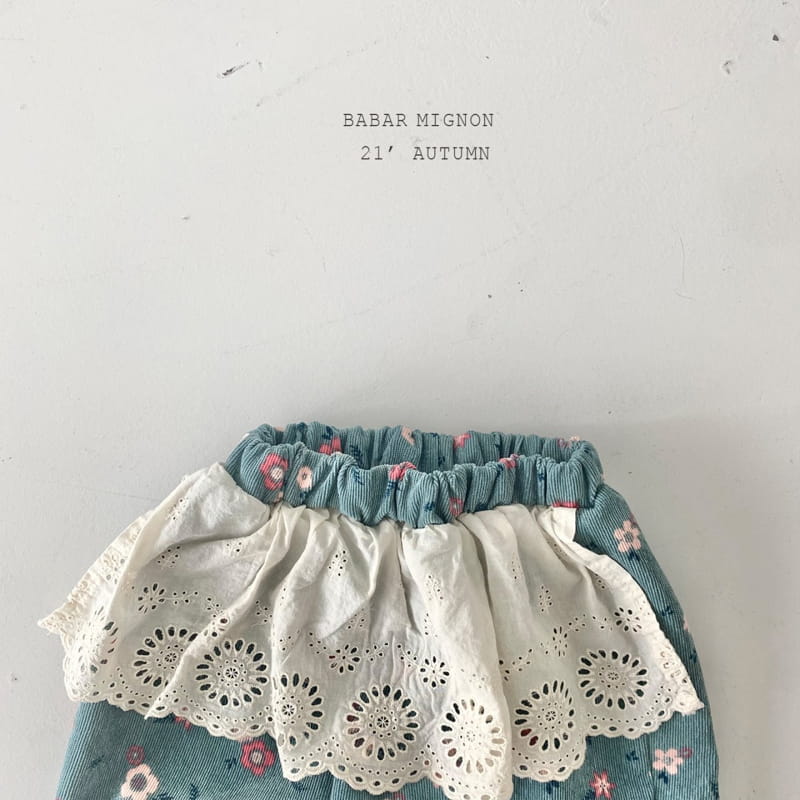 BABAR MIGNON - Korean Children Fashion - #Kfashion4kids - Lace Floral Pants - 8