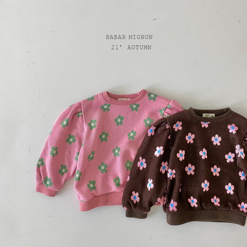 BABAR MIGNON - Korean Children Fashion - #Kfashion4kids - Floral Dot Sweatshirt