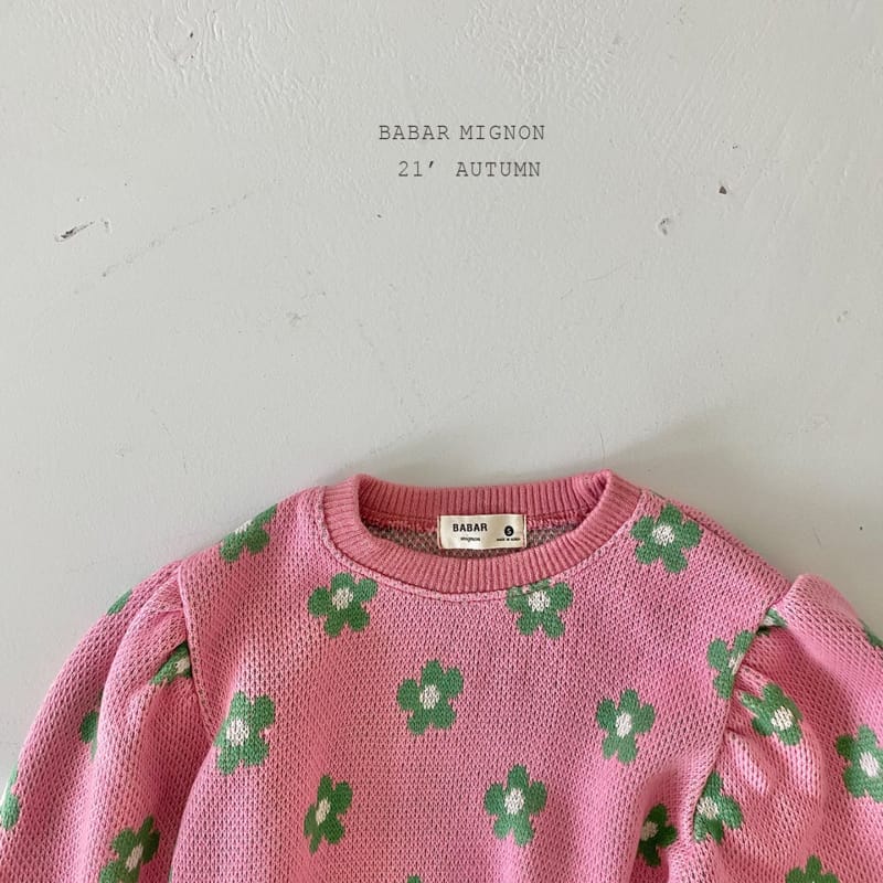 BABAR MIGNON - Korean Children Fashion - #Kfashion4kids - Floral Dot Sweatshirt - 10