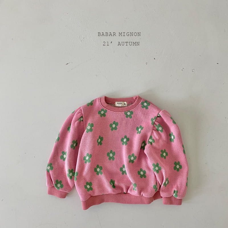 BABAR MIGNON - Korean Children Fashion - #Kfashion4kids - Floral Dot Sweatshirt - 12