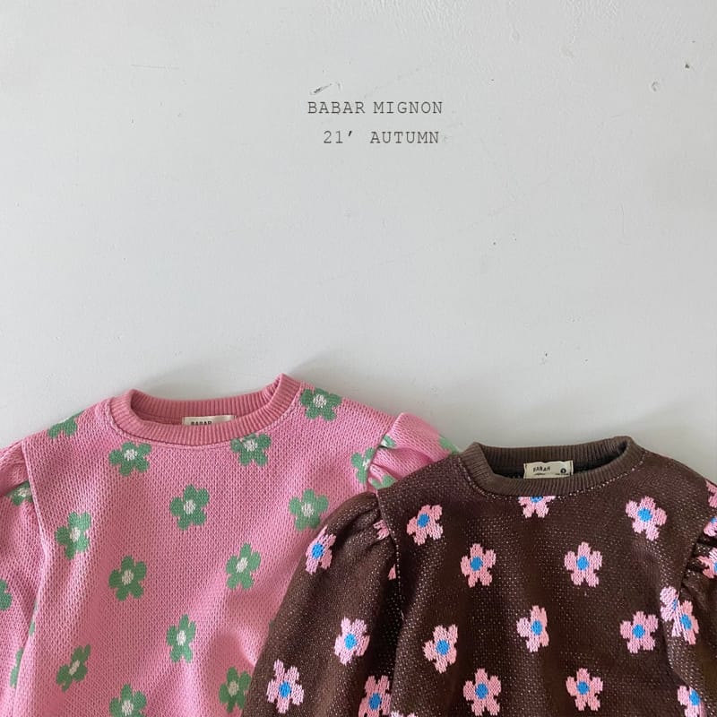 BABAR MIGNON - Korean Children Fashion - #Kfashion4kids - Floral Dot Sweatshirt - 2